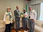 القنصل العام في هيوستن يستقبل الوفد الكشفي السعودي المشارك في المخيم العالمي