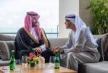 ولي العهد يستعرض مع رئيس الإمارات العلاقات الأخوية والموضوعات المشتركة